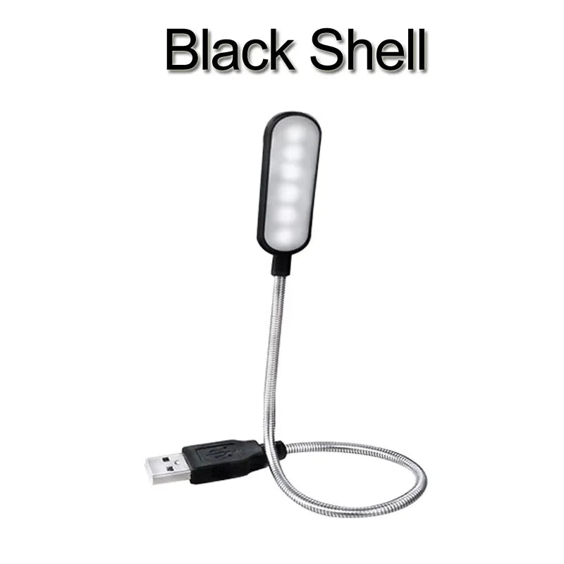 HOMEFISH 1PC Mini USB LED Light Book Light Flexible Reading Lamp Portable Night Light For Power Bank Laptop Notebook PC Computer