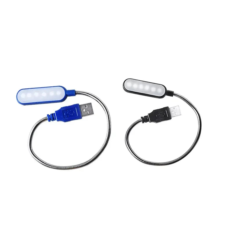 HOMEFISH 1PC Mini USB LED Light Book Light Flexible Reading Lamp Portable Night Light For Power Bank Laptop Notebook PC Computer