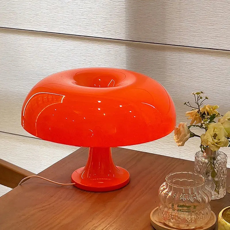 Led Mushroom Table Lamp, Modern Minimalist Desk Lamp, USB Powered, Three-Color Dimming, Suitable for Hotel and Bedroom Lighting.